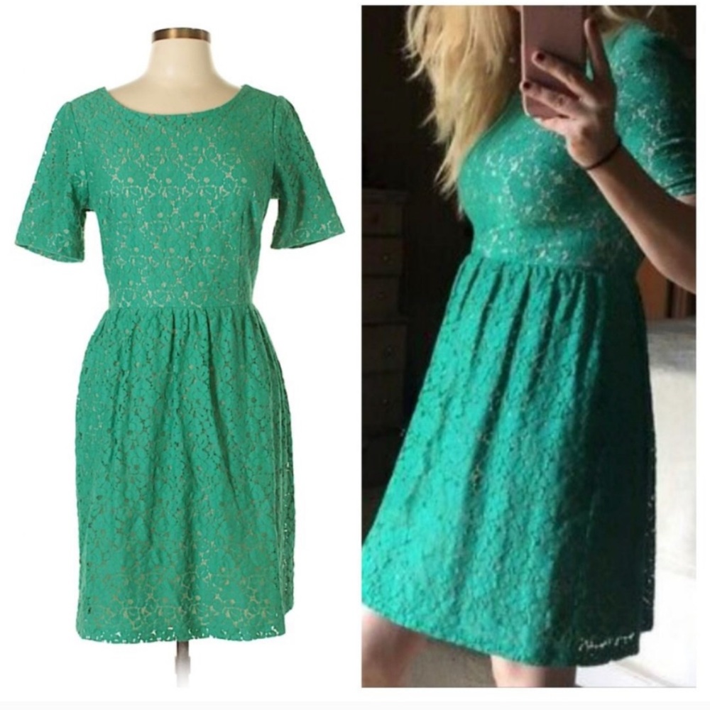 Cynthia Rowley Green Lace Dress